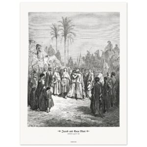 Jacob and Esau Meet — Genesis 33:01-20 — by Gustavo Doré — Museum-Quality Matte Paper Poster