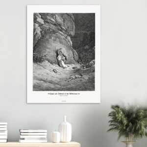Hagar and Ishmael in the Wilderness — Genesis 21:14-20 — by Gustavo Doré — Museum-Quality Matte Paper Poster