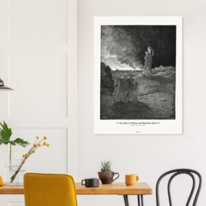 Lot Flees as Sodom and Gomorrah Burn — Genesis 19:01-20,24-36 — by Gustavo Doré — Museum-Quality Matte Paper Poster