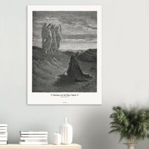 Abraham and the Three Angels — Genesis 18:01-16 — by Gustavo Doré — Museum-Quality Matte Paper Poster