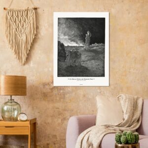 Lot Flees as Sodom and Gomorrah Burn — Genesis 19:01-20,24-36 — by Gustavo Doré — Museum-Quality Matte Paper Poster