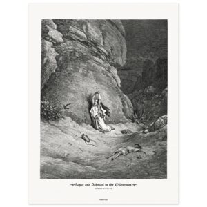 Hagar and Ishmael in the Wilderness — Genesis 21:14-20 — by Gustavo Doré — Museum-Quality Matte Paper Poster