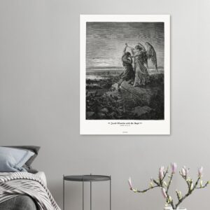 Jacob Wrestles with the Angel — Genesis 32:25-32 — by Gustavo Doré — Museum-Quality Matte Paper Poster