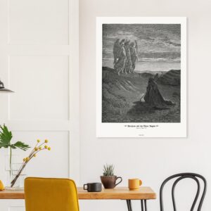 Abraham and the Three Angels — Genesis 18:01-16 — by Gustavo Doré — Museum-Quality Matte Paper Poster
