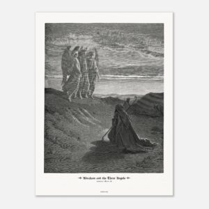Abraham and the Three Angels — Genesis 18:01-16 — by Gustavo Doré — Museum-Quality Matte Paper Poster