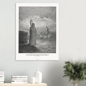Jacob Tends Laban's Flocks and Meets Rachel — Genesis 29:01-20 — by Gustavo Doré — Museum-Quality Matte Paper Poster
