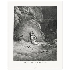 Hagar and Ishmael in the Wilderness — Genesis 21:14-20 — by Gustavo Doré — Museum-Quality Matte Paper Poster