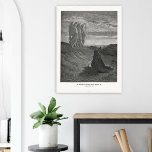 Abraham and the Three Angels — Genesis 18:01-16 — by Gustavo Doré — Museum-Quality Matte Paper Poster