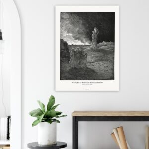 Lot Flees as Sodom and Gomorrah Burn — Genesis 19:01-20,24-36 — by Gustavo Doré — Museum-Quality Matte Paper Poster