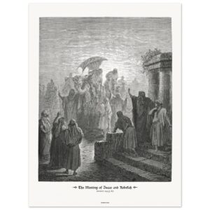 The Meeting of Isaac and Rebekah — Genesis 24:53-67 — by Gustavo Doré — Museum-Quality Matte Paper Poster