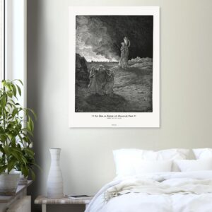 Lot Flees as Sodom and Gomorrah Burn — Genesis 19:01-20,24-36 — by Gustavo Doré — Museum-Quality Matte Paper Poster