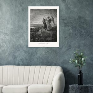 Jacob Wrestles with the Angel — Genesis 32:25-32 — by Gustavo Doré — Museum-Quality Matte Paper Poster