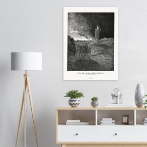 Lot Flees as Sodom and Gomorrah Burn — Genesis 19:01-20,24-36 — by Gustavo Doré — Museum-Quality Matte Paper Poster