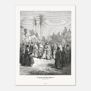 Jacob and Esau Meet — Genesis 33:01-20 — by Gustavo Doré — Museum-Quality Matte Paper Poster