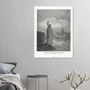 Jacob Tends Laban's Flocks and Meets Rachel — Genesis 29:01-20 — by Gustavo Doré — Museum-Quality Matte Paper Poster